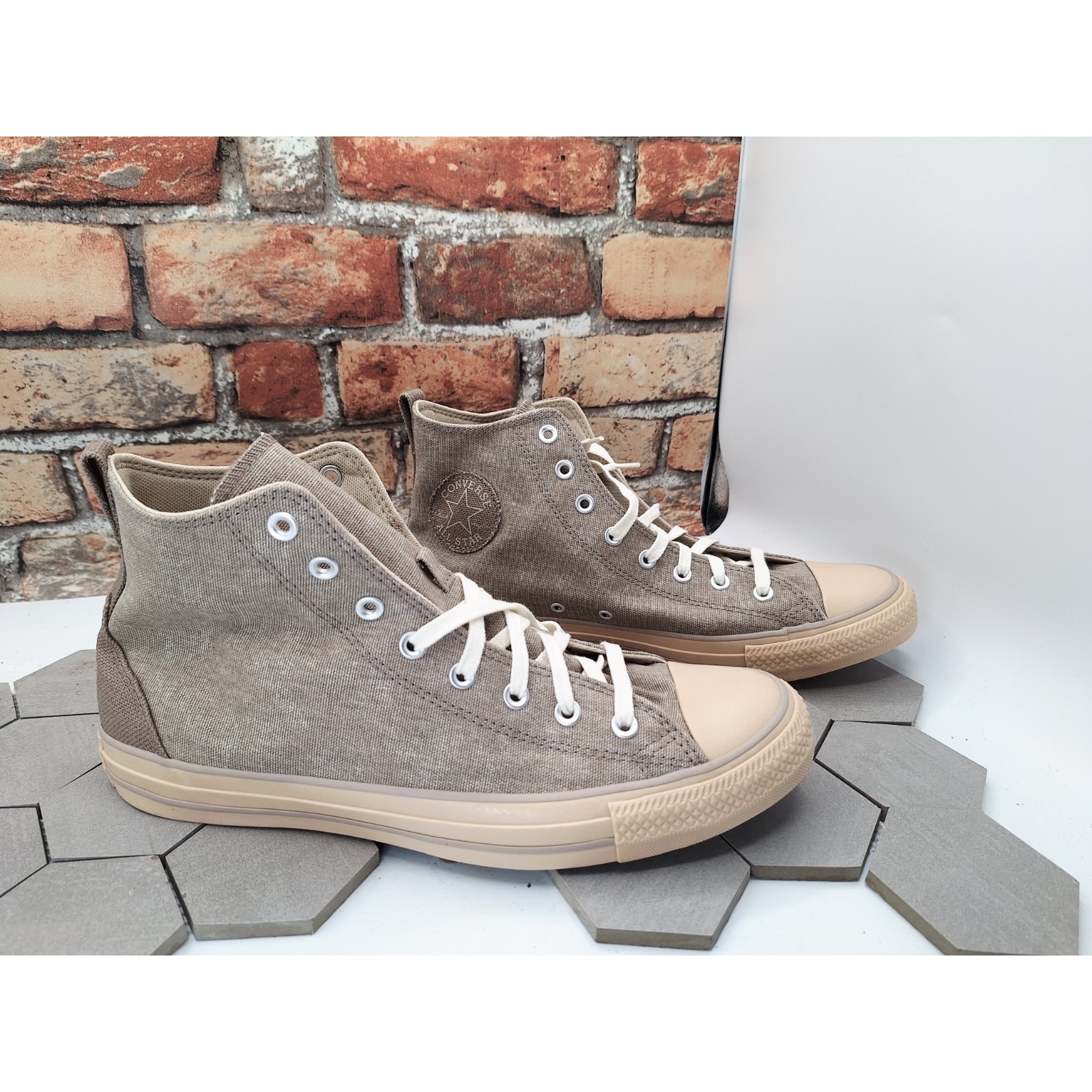 Converse Chuck Taylor Hi Beige Cargo Mud A09123c Men Sz 115 Garden Club Rare